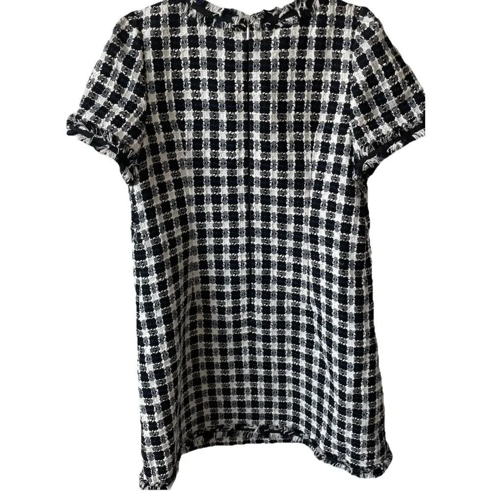 New Without Tag Women’s Kate Spade Tweed  Checkers Shift Dress MSRP $449 Sz. 14